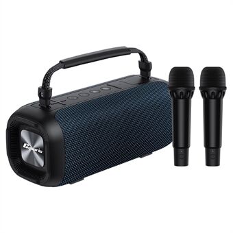 CYBORIS T12 RGB lyshøyttaler bærbar 10400mAh karaokehøyttaler med dobbel mikrofon