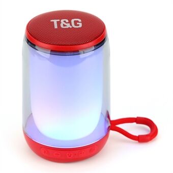 T&G TG346 Bluetooth-høyttaler FM-radio Colorful Light Desktop Subwoofer Support Handsfree Call
