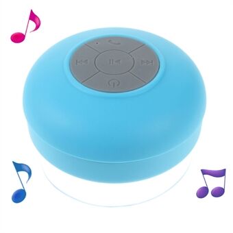 Mini bærbar vanntett Bluetooth-høyttaler med sugekopp + kontroller og mikrofon
