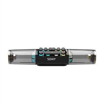 SOAIY SH19 HiFi-høyttaler Dataspill BT Subwoofer RGB-lystast Bass Lydlinje Stereomusikkspiller Lydboks TF-kortport 3,5 mm lydinngang for PC Bærbar smarttelefon Nettbrett - US Plugg