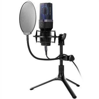 YANMAI X1 USB Condenser Recording Microphone Kit with Stand Shock Mount for PC Karaoke Live Streaming Studio