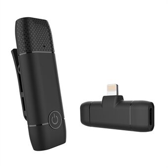 Wireless Mini Portable Plug-and-play Lavalier Condenser Microphone Clip-on Tie-clip Mic Audio Video Recording Microphone for Mobile Phone