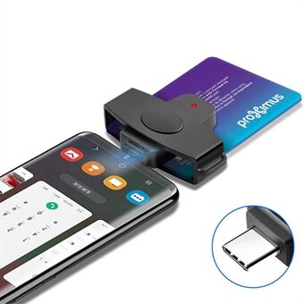 ROCKETEK CSCR3 Type-C Smart CAC-kortleser - IC ID SIM - Bankkortadapter for Bærbar Android-telefon