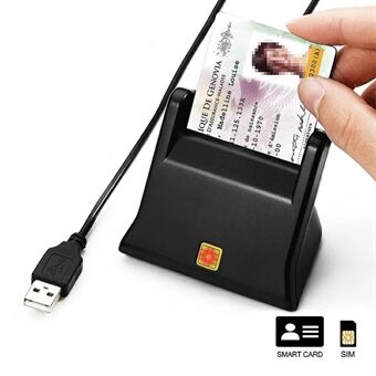 ROCKETEK SCR2 USB Smart CAC ID SIM Bankkortleser PC Laptop Adapter