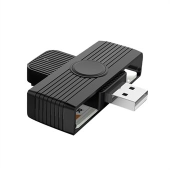 ROCKETEK CR318 multifunksjon USB2.0 Smart SIM/ID/CAC kortsporadapter for Mac Windows-datamaskin