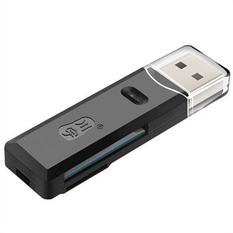 KAWAU C296 MINI USB 2.0 SD TF Minnekortleser Mini Adapter for SDXC SDHC MicroSDXC MMC II