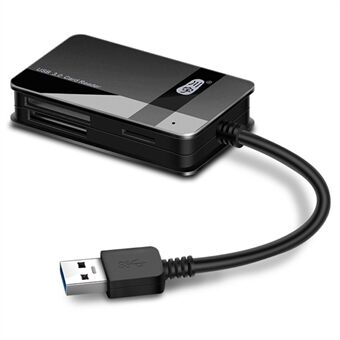 KAWAU C368 USB 3.0 5 Gbps høyhastighets minnekortleser for SD / CF / TF / MS-kortleser