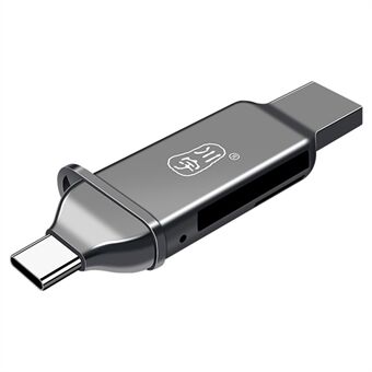 KAWAU C371 USB 3.0+Type C bærbar kortleser for SD TF MicroSD PC / bærbar PC / Smart / nettbrett