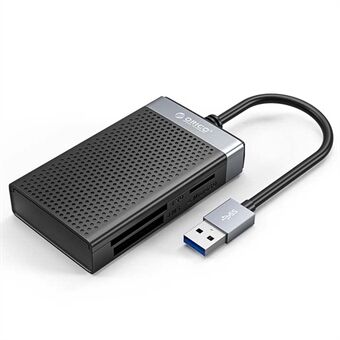 ORICO CL4T-A3-BK-BP 4-i-1 USB-A3.0-kortleser med TF / SD / CF / MS-porter 5 Gbps overføringshastighet Bærbar minnekortleser (samtidig avlesning)