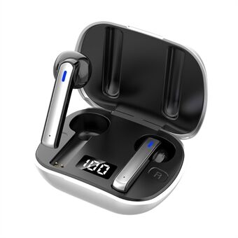 BQ-01 TWS Trådløst hodesett Bluetooth 5.0 In-Ear ørepropper Svettetette sportshodetelefoner med LED digital skjerm