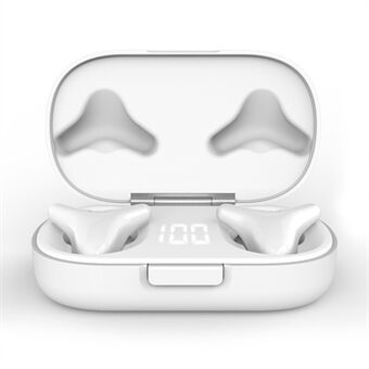 G4 TWS trådløse øretelefoner Bluetooth-ørepropper med dyp bass-hodetelefoner IPX5 vanntett sportshodesett med ladeveske