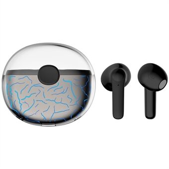 JS58 Bluetooth 5.1 trådløse øretelefoner TWS Touch Sports Music Headset med fargepustelys