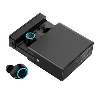 BS02 Touch Control TWS Bluetooth-øretelefoner Power Bank-funksjon Vanntette ørepropper Sportshodesett
