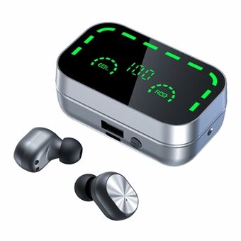 YD05 3 moduser Bluetooth 5.3 In-ear øretelefon Power Bank Lommelykt Støyreduksjon Sportsheadset med ladeveske med digital skjerm