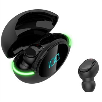Y80 Bluetooth Headset Sports TWS ørepropper Trådløse øretelefoner med LED digital skjerm Atmosfærelys