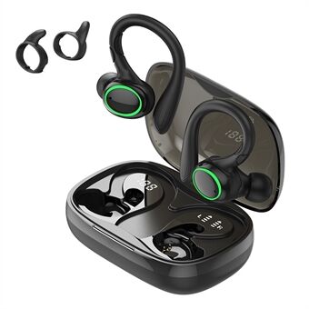 I25 Ear-Hook-øretelefon Bluetooth 5.3 Sports Music Trådløs berøringsøreplugg med digitalt display-ladeveske