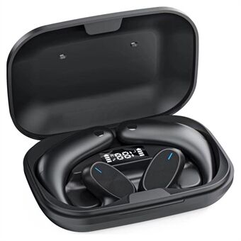 X6 Pro Bluetooth 5.0 Earhook Sports Headset Digital Display Trådløs stereo musikkøretelefon (CE-sertifisert)