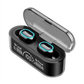 G35 TWS Trådløs Bluetooth-øretelefon Mini In-ear ørepropper Touch-hodesett med ladeveske for digital skjerm