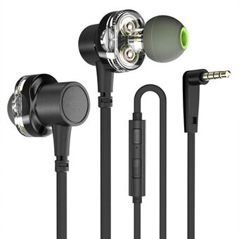 AWEI 3,5 mm in-ear høyoppløselig, tung bass, magnetiske hodetelefoner med mikrofon for MP3 Xiaomi iPhone Samsung Etc.