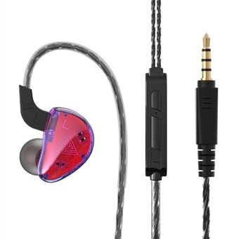 QKZ AK9 3,5 mm kablet HiFi Heavy Bass Øretelefon Støyreduksjon Sport Music In-ear Headset med Wire Control Mic