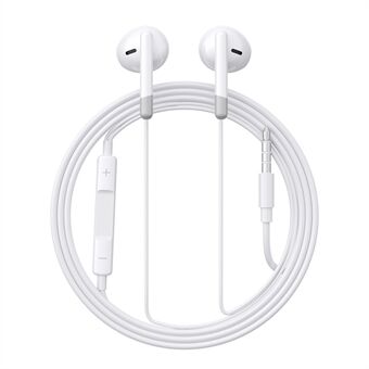 JOYROOM EW01 3,5 mm plugg halv-i-øret øretelefoner med HD Mic kablede hodetelefoner