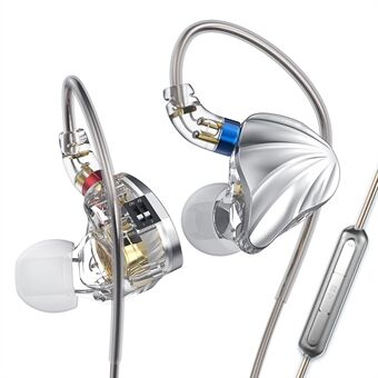 CVJ Nami Aluminium-Magnesium Coil-Iron Hybrid Switch Justerbar Headset Kablet In-Ear HiFi-hodetelefoner med mikrofon