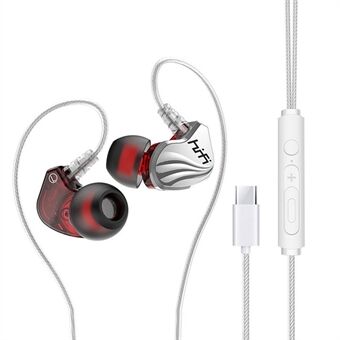 T2000 Music Gaming Headset Vanntett Type-C kablede øretelefoner med mikrofon