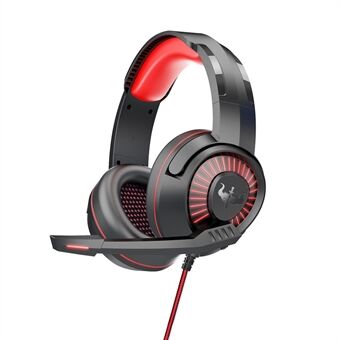 OVLENG GT66 RGB Gaming Headset Head hodetelefoner med støyreduserende mikrofon, USB+3,5 mm plugg