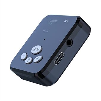 T5 2-i-1 trådløs Bluetooth 5.0 lydmottaker-sender 3,5 mm AUX-kontakt OLED-skjerm Stereomusikkadapter for TV-bildatamaskin