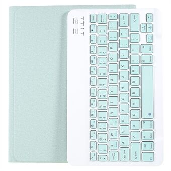 Pen Slot Holder Cloth Texture TPU Tablet Case with Bluetooth Wireless Keyboard for iPad Pro 11-inch (2021)/(2020)/(2018)/iPad Air (2020)
