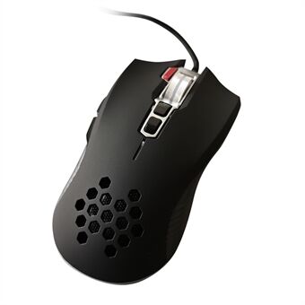 DWN DM6809 Hollow Honeycomb Wired Gaming Office Mouse 3200 DPI Computer Laptop Mus med RGB-lys