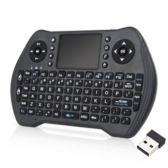 MT10 Bakgrunnsbelysningstastatur USB 2.4G Air Mouse trådløst tastatur med pekeplate for Smart TV, Windows, Notebook