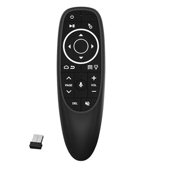 G10S Pro 2.4G trådløs Air Mouse-fjernkontroll med bakgrunnsbelyst og gyrosensor for Android TV-boksstøtte Stemmesøk