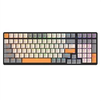 GRATIS WOLF K3 mekanisk tastatur 100-tasters spilltastatur med fargerike lyseffekter for hjemmedatamaskiner på kontoret Bærbare datamaskiner