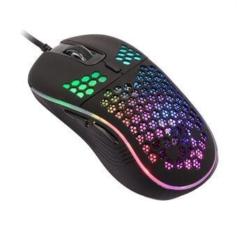 GM86 Lightweight Honeycomb Shell Wired Mouse 6-tasts USB-gamingmus med fargerike pustelys