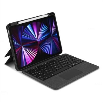 JIUYU For iPad Pro 12.9 (2020) / (2021) / (2022) Tastaturetui i PU-skinn Stand Foliodeksel med magnetisk avtakbart tastatur