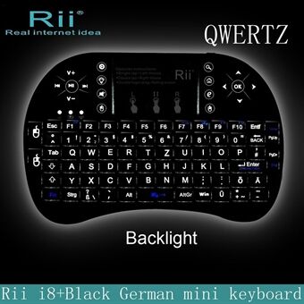 RII I8+ Mini Wireless QWERTY Keyboard Touchpad Mouse Combo with LED Backlit
