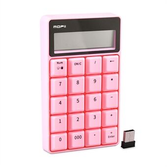 MOFII SK-657 2.4G trådløst tastatur 20 taster numerisk tastatur bærbar kalkulator for regnskapskontor