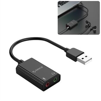 ORICO SKT2 USB eksternt lydkort USB til 3,5 mm øretelefon + 3,5 mm mikrofonadapter