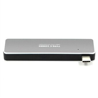 5 i 1 USB-C-dokkingstasjon USB C Splitter Hub Bærbar minikortleserstøtte 95MB/s høyhastighet
