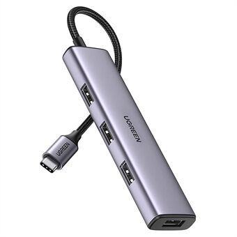UGREEN 20841 USB C Hub Adapter Type C til 4 USB 3.0-porter Converter Dataoverføring Kompatibel med MacBook Pro Air M1 2021/2020/2019, iPad 2021, iPad Pro, Dell, Chromebook