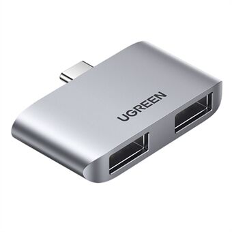 UGREEN USB Hub Type-C 3.1 til USB 3.0 Dual Port Converter 5Gbps Speed Data Transfer Adapter for Macbook Pro/ Mus / Tastatur / Skriver