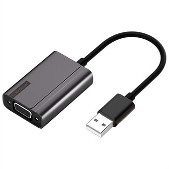 1080P USB til VGA Adapter Kabel Ekstern Converter for stasjonær PC Laptop Monitor Projektor