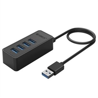 ORICO USB3.0 stasjonær 4-ports HUB for bærbar datamaskin, kabellengde: 30 cm (W5P-U3-30) - svart