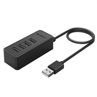 ORICO USB2.0 stasjonær 4-ports HUB for bærbar datamaskin, kabellengde: 100 cm (W5P-U2-100) - svart