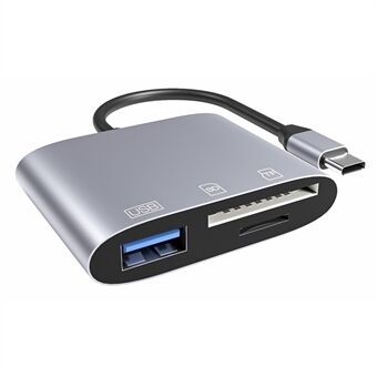 NK-3041 USB-C Hub 3-i-1 USB3.0 TF minnekortleser OTG-adapter