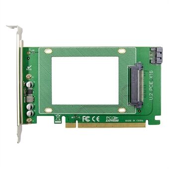 PCI-E 3.0 X16 U.2 SFF8639 Solid State Drive-utvidelseskort 2,5 tommers SSD-konverteringskort NVMe