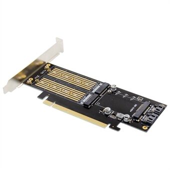 2280 PCI-E 3.0 X16 til NGFF M.2 NVMe AHCI SSD-adapterkort for M-nøkkel B-nøkkel mSATA Solid State Drive