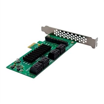 88SE9215 PCI-E X1 8-kanals 6G utvidelseskort PCIe SATA3.0 I/O-adapterkonverteringskort
