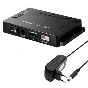 USB3.0-harddiskadapter USB3.0 til SATA / IDE-konverter med strømbryter Multifunksjonell Easy Drive-kabel